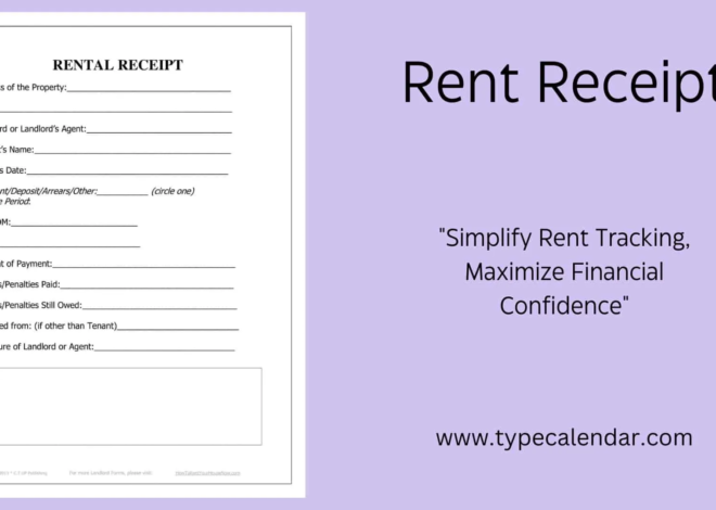 Rent Receipt Template Word: A Simple and Practical Guide