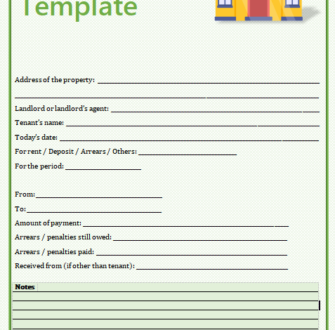 PDF Landlord Rent Receipt Template: A Simple Guide for Rental Records