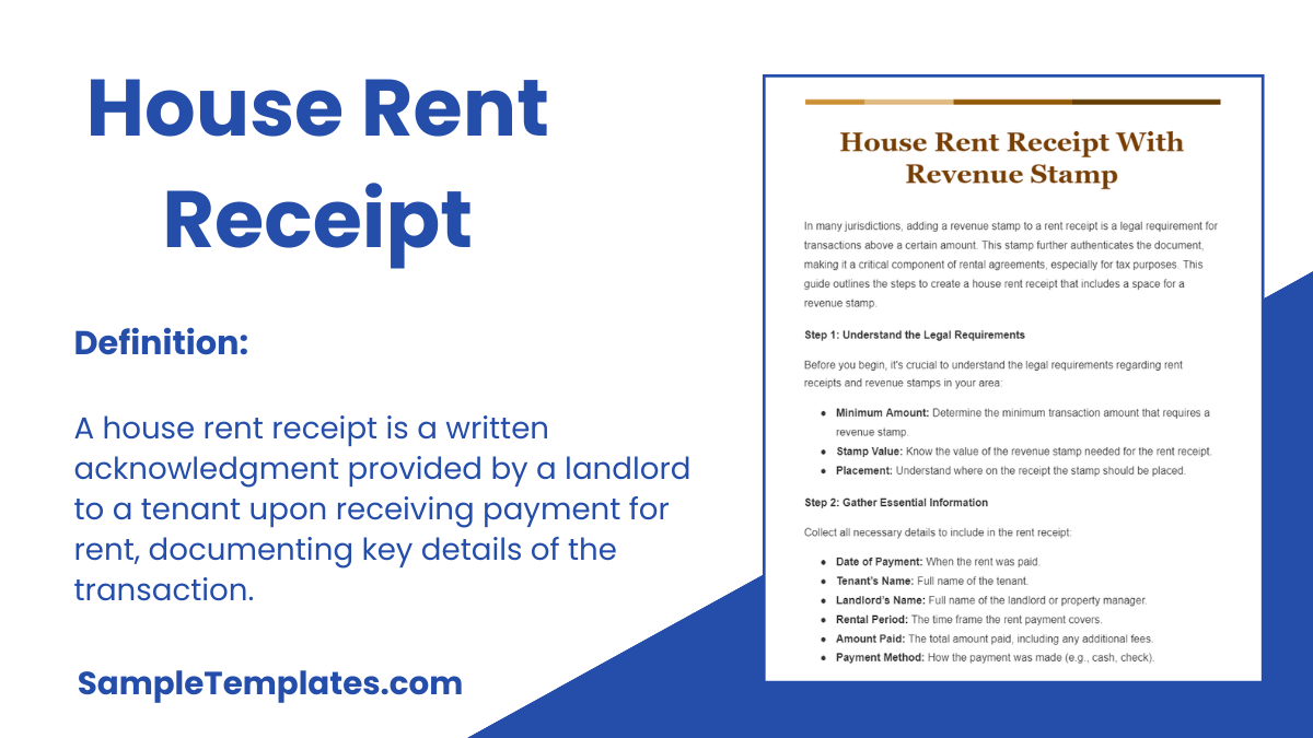 Rent Receipt Template PDF: A Simple Guide for Easy Rental Recordkeeping