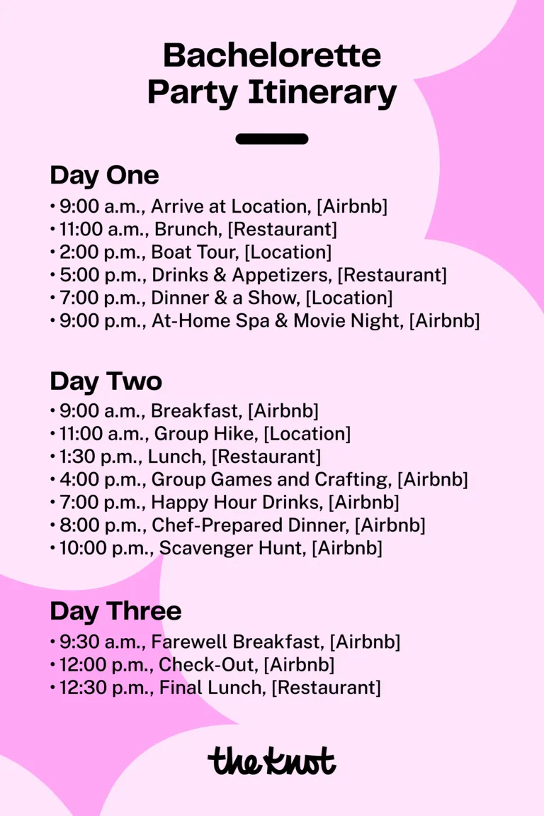 Bachelorette Party Itinerary Template: How to Plan a Fun and Stress-Free Celebration