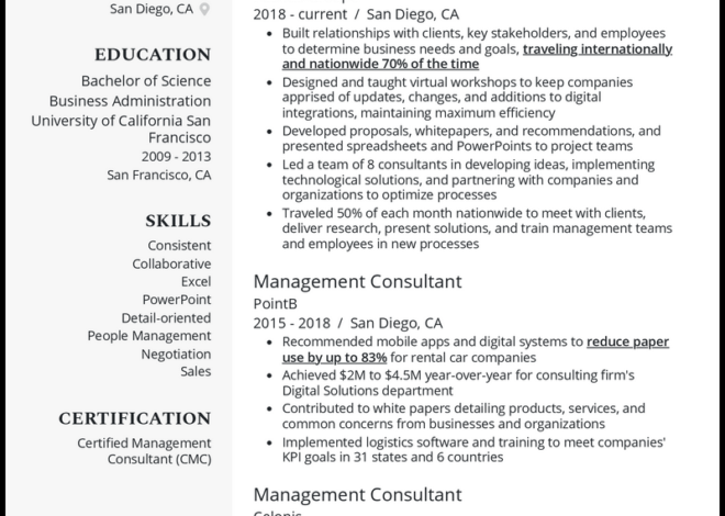 Management Consulting Resume: How to Build a Resume That Gets Noticed