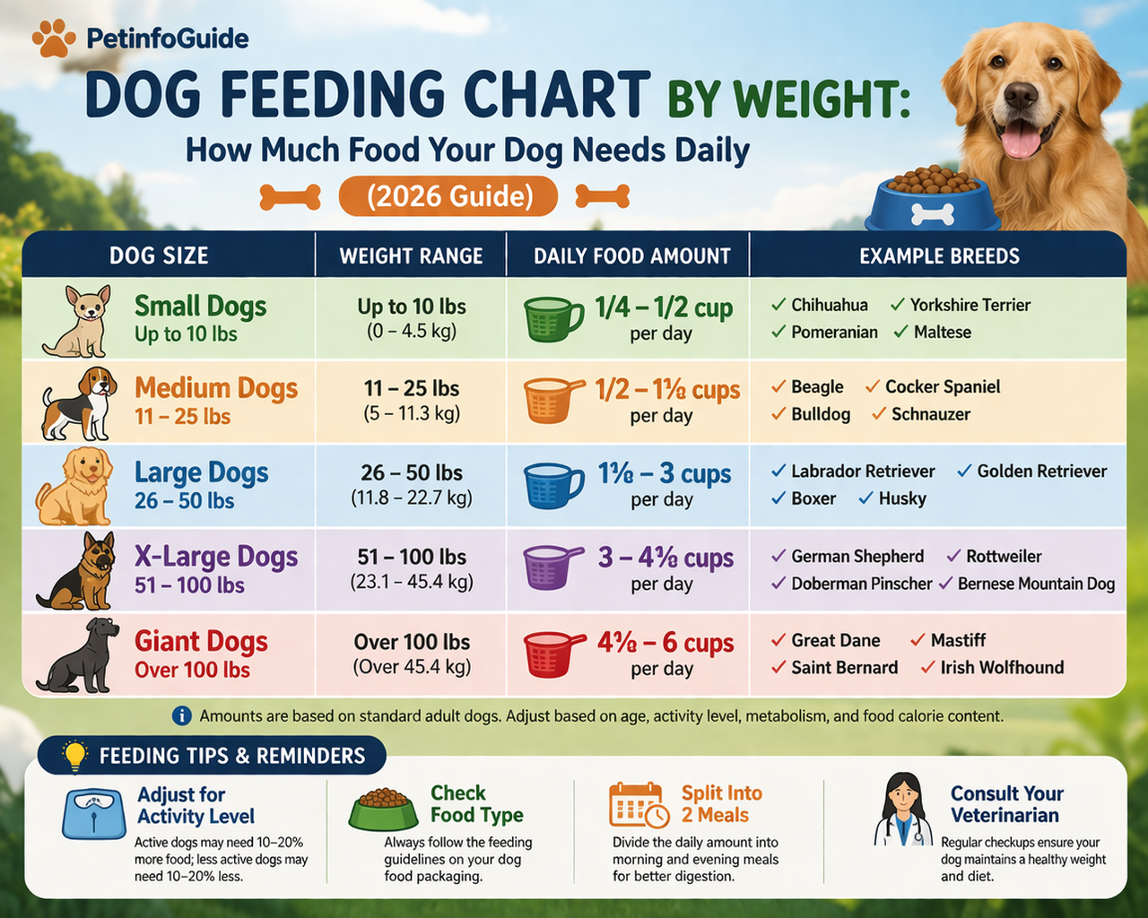 Dog Feeding Chart by Age and Weight: A Simple Guide for Healthy Portions