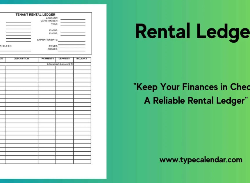 Rental Ledger Template: A Simple Way to Track Rent Payments